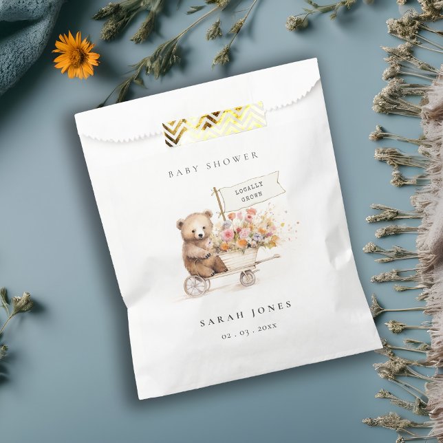 Niedliche Teddy Floral Cart Babydusche Geschenktütchen (Von Creator hochgeladen)