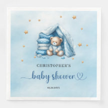 Niedliche Teddybär Babydusche Servietten