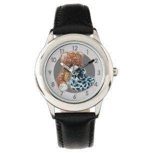 Niedliche Teddybär-Soft-Spielzeugkinder Armbanduhr