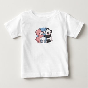 Niedliche Teddybären mit Panda Baby T-shirt
