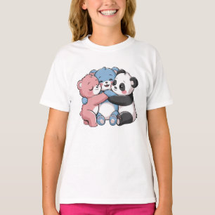 Niedliche Teddybären mit Panda T-Shirt