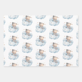 Niedliche Teddybären und -steine Geschenkpapier Set