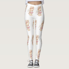 Niedliche tedgedruckte Leggings