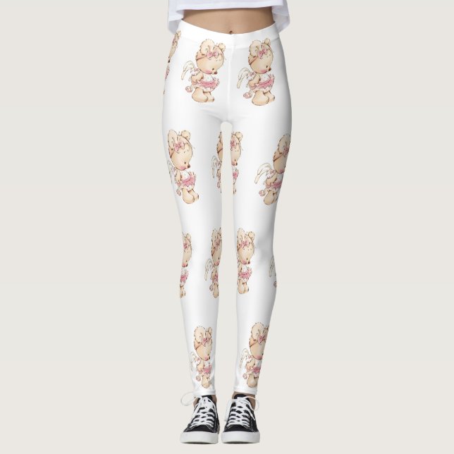 Niedliche tedgedruckte Leggings (Vorderseite)