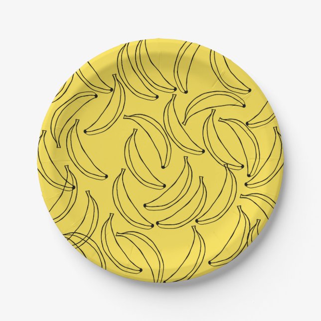 Niedliche Teller des Bananenpapiers (Vorderseite)