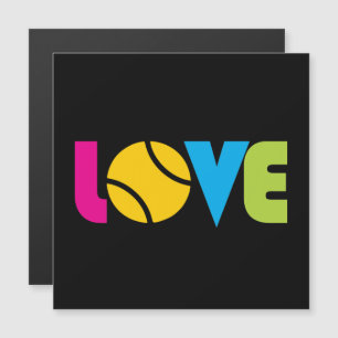 Niedliche Tennis-LIEBE - Magnetkarte