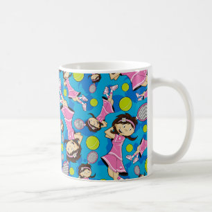 Niedliche Tennis-Mädchen-Tasse Kaffeetasse