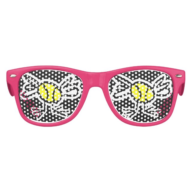 Niedliche Tennis-Party-Schattierungen für die Gebu Partybrille (Vorderseite)