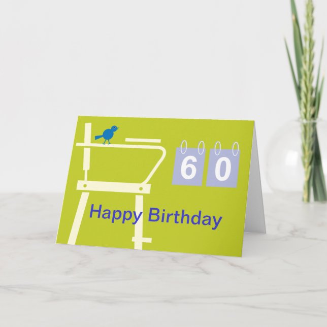 Niedliche Tenniskarte zum Geburtstag Karte (Vorderseite)