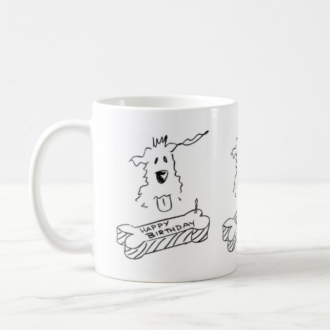 Niedliche Terrierhundalles- Gute zum Kaffeetasse (Links)
