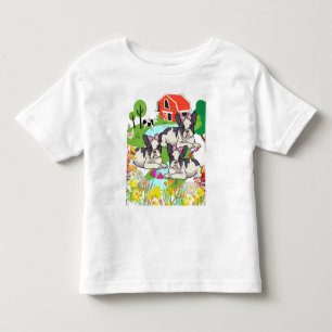Niedliche Texas Welpen aus schwarzem und weißem Ba Kleinkind T-shirt