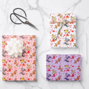 Niedliche Tierbabys Geschenkpapier Set