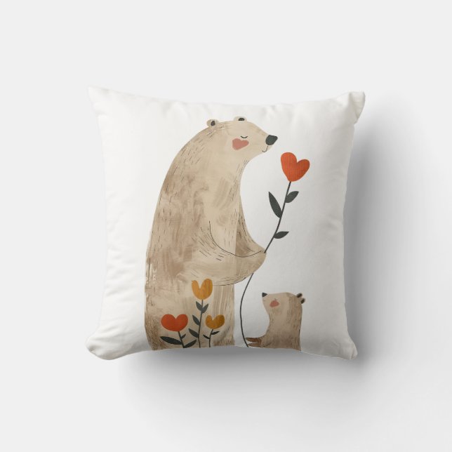 Niedliche Tiere Beste Mama je Muttertag Kissen (Vorderseite)