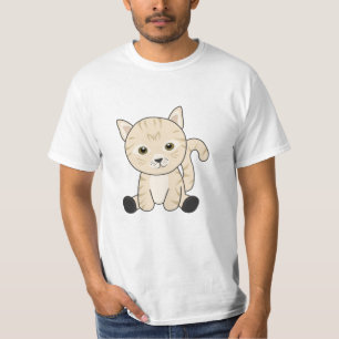 Niedliche Tiere der Katze Fur Nose Tabby Beige Kat T-Shirt