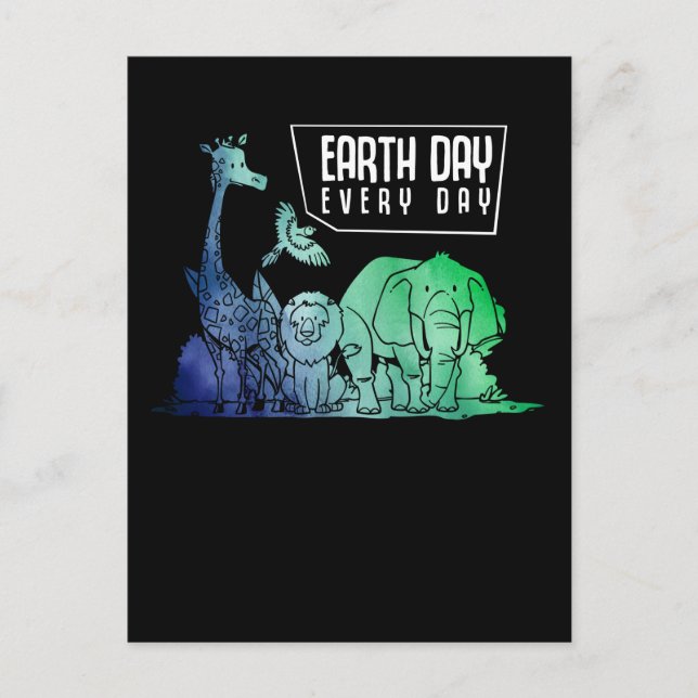 Niedliche Tiere des Planeten Erde Postkarte (Vorderseite)