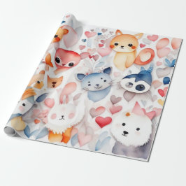 Niedliche Tiere Geschenkpapier