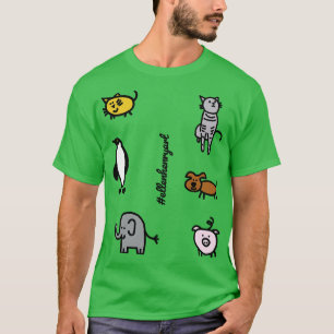 Niedliche Tiere Kinderähnliche Aufkleberpackung T-Shirt