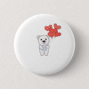 Niedliche Tiere mit Herzblasen zu Button