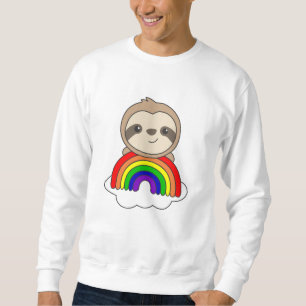 Niedliche Tiere mit Regenbogen für Kinder farbig Sweatshirt