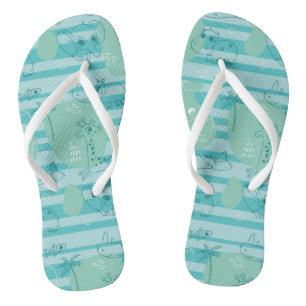 Niedliche Tiere mit Wasser 1 Flip Flops