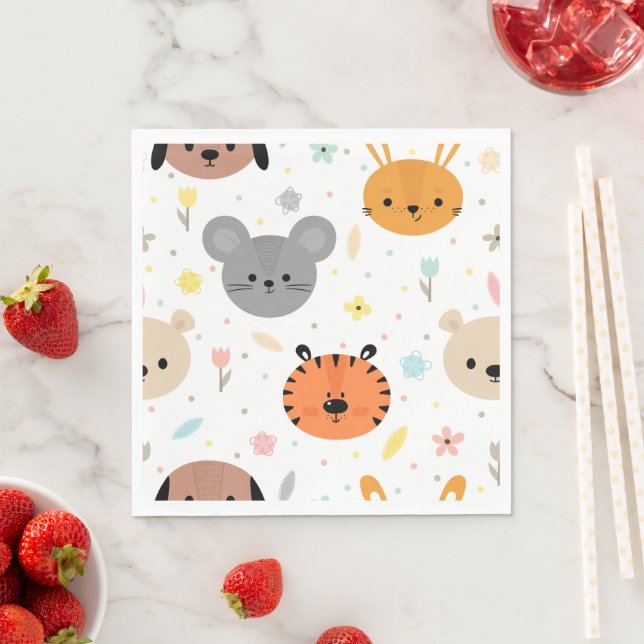 Niedliche Tiere Party Serviette (Beispiel)