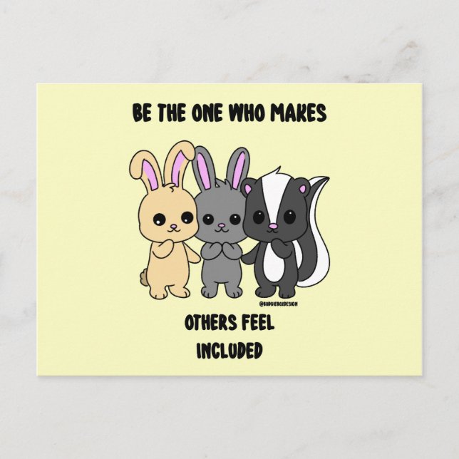 Niedliche Tiere Postkarte (Vorderseite)