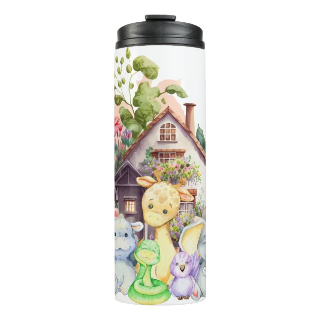 Niedliche Tiere Thermal Tumbler Thermosbecher (Vorderseite)