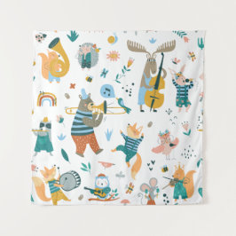 Niedliche Tiere Wandteppich