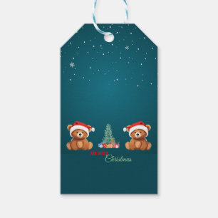 Niedliche Tiere Winterbär Weihnachtsbaum Geschenkanhänger