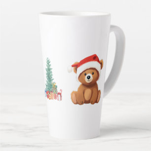 Niedliche Tiere Winterbär Weihnachtsbaum Milchtasse