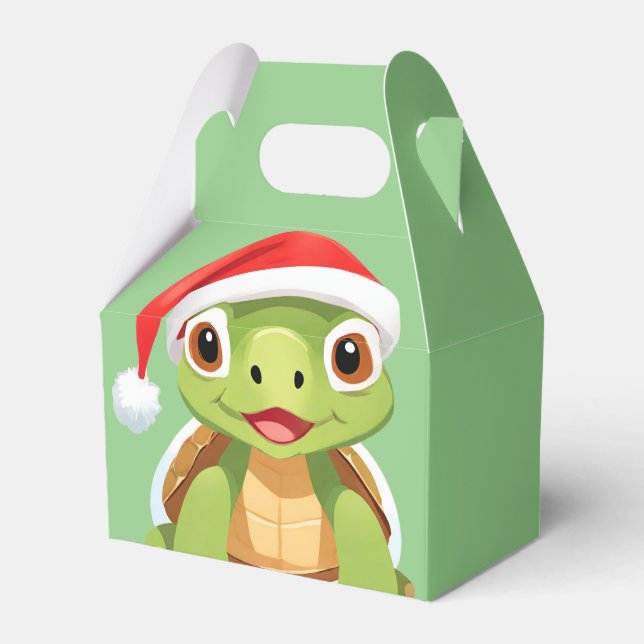 Niedliche Tiere Winterschildkröte Weihnachten Gefa Geschenkschachtel (Vorderseite)