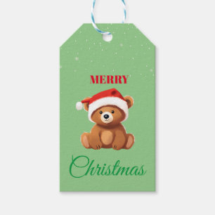 Niedliche Tiere Winterteddy Bär Weihnachten Geschenkanhänger