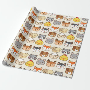 Niedliche Tiere Wrapping Paper Geschenkpapier