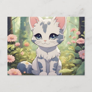niedliche Tierkatze für Katzenliebhaber Postkarte