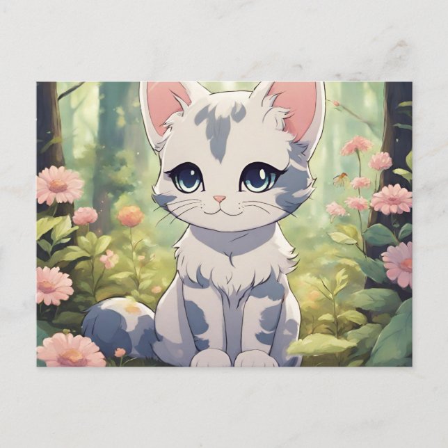 niedliche Tierkatze für Katzenliebhaber Postkarte (Vorderseite)