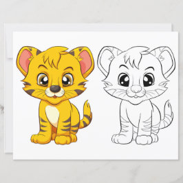 Niedliche Tigerfarbseite