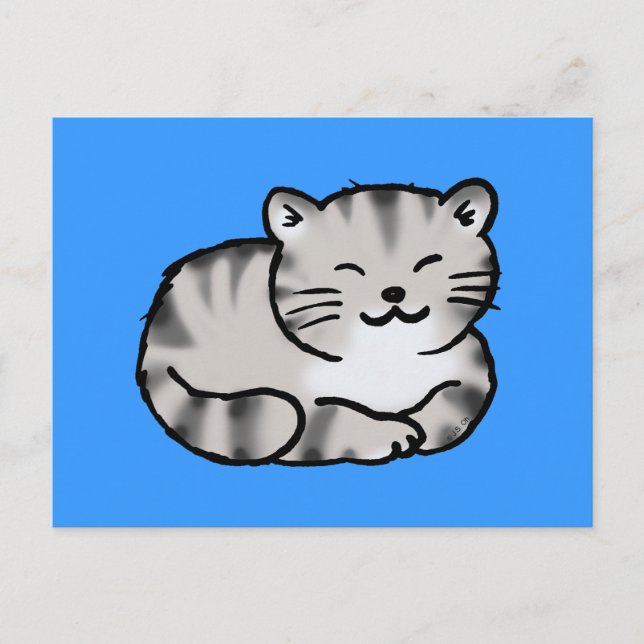niedliche Tigerkatze Postkarte (Vorderseite)