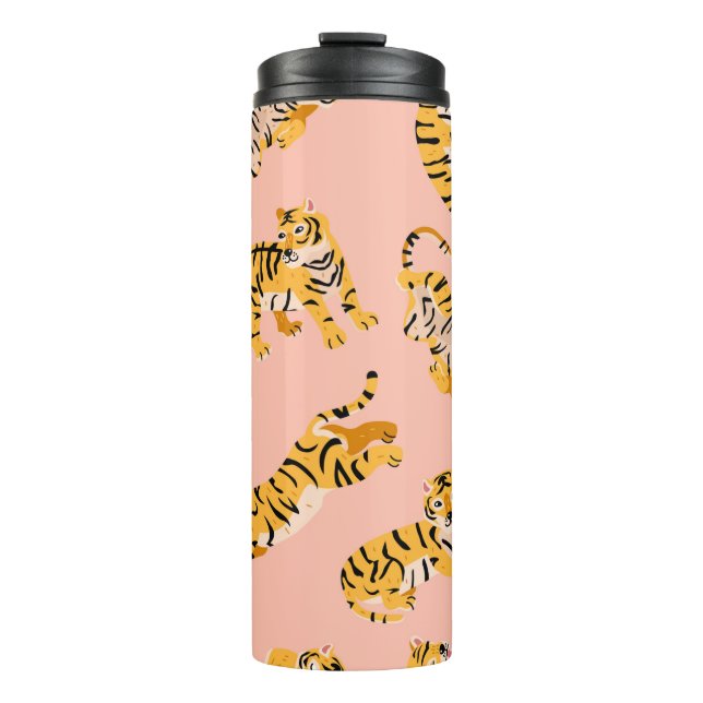 Niedliche Tigermuster Thermosbecher (Vorderseite)