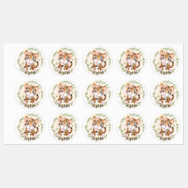 Niedliche Tigers Labels Etiketten