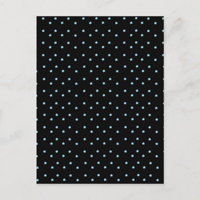 Niedliche Tiny Blue Stars Postkarte (Vorderseite)