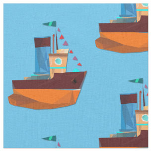 Niedliche Tiny Tugboat Thunder Cove Stoff
