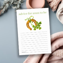 Niedliche Tipps zum Kleeblatt für Mum Baby Shower Begleitkarte