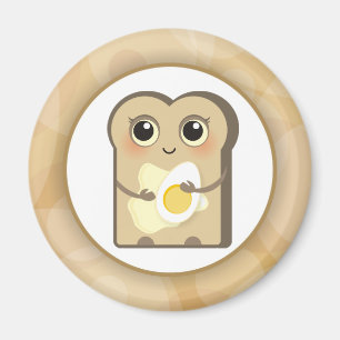 Niedliche Toasties - Butter und Ei Magnet