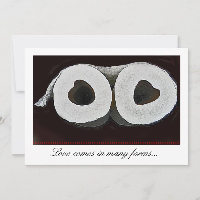 Niedliche Toilettenpapierhochzeit laden ein Einladung (Vorderseite)