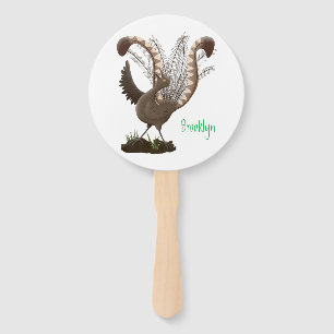 Niedliche tolle lyrebird Cartoon Illustration Fächer