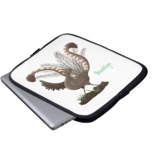 Niedliche tolle lyrebird Cartoon Illustration Laptopschutzhülle