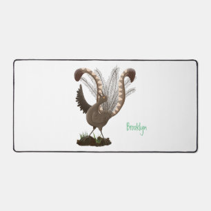 Niedliche tolle lyrebird Cartoon Illustration Schreibtischunterlage