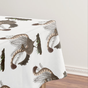 Niedliche tolle lyrebird Cartoon Illustration Tischdecke