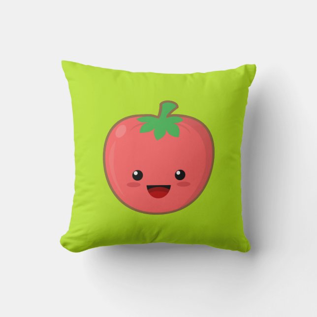 Niedliche Tomate Kissen (Vorderseite)