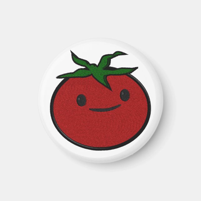 Niedliche Tomatenstickerei Magnet (Vorne)